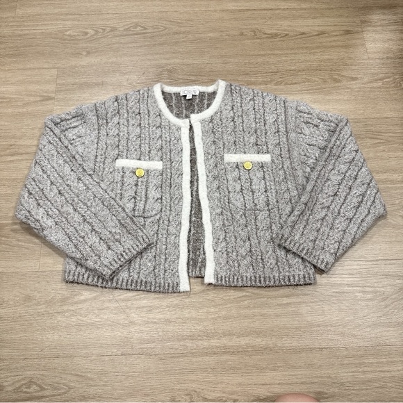 J crew Cable-knit sweater lady jacket - Picture 2 of 6